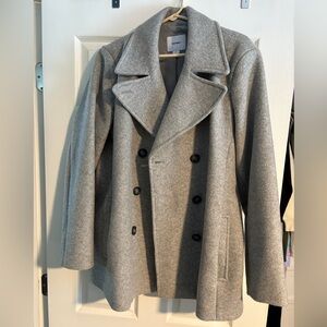 Gray Double-Breasted Coat